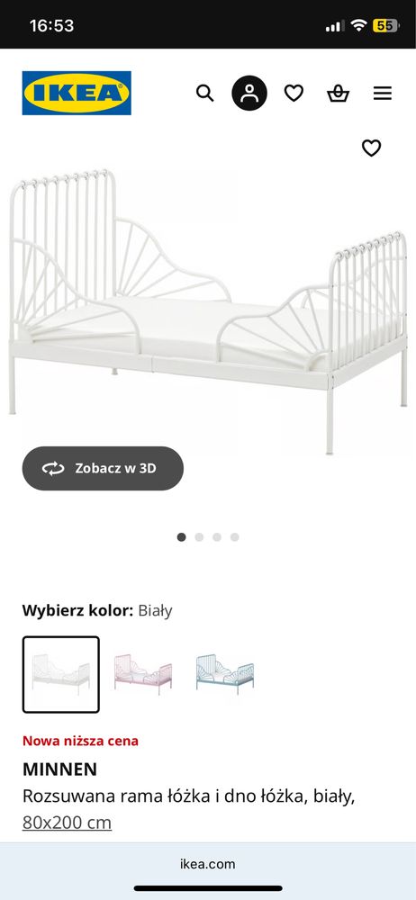 Łóżko rosnące z dzieckiem Ikea