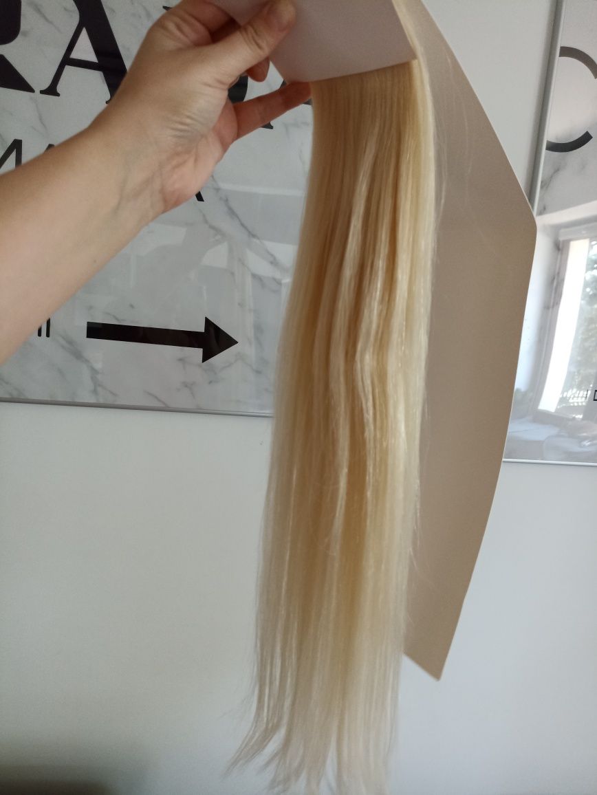 Włosy naturalne słowiańskie 53cm 105gram tape on