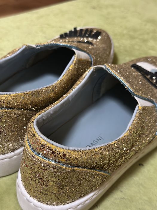Макасини сліпери сліпони Chiara Ferragni GOLD