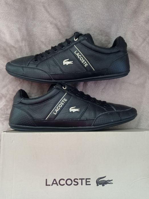 Buty Lacoste Chaymon rozmiar 46 skóra skórzane super męskie czarne 45