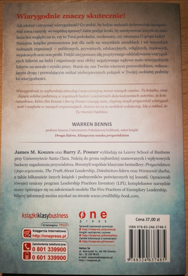 Wiarygodność James M. Kouzes, Barry Z. Posner