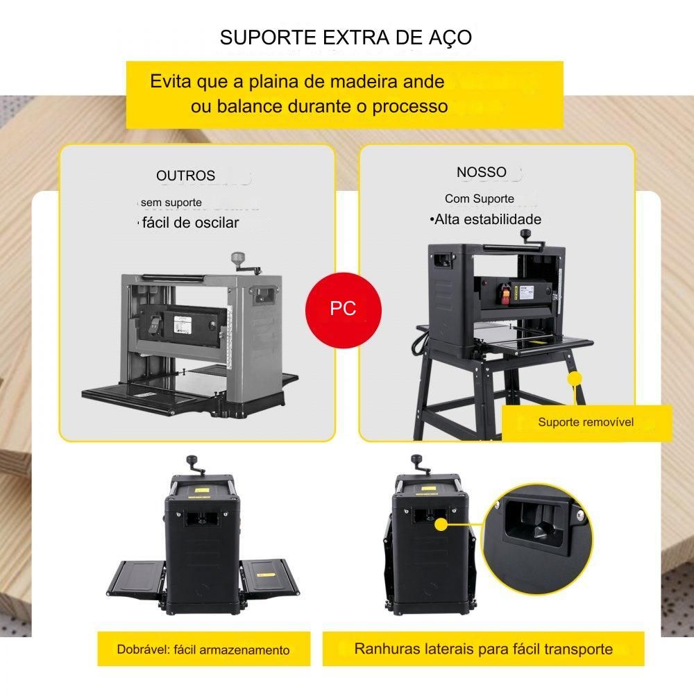 Plaina e Desengrossadeira com Acessórios (317mm)