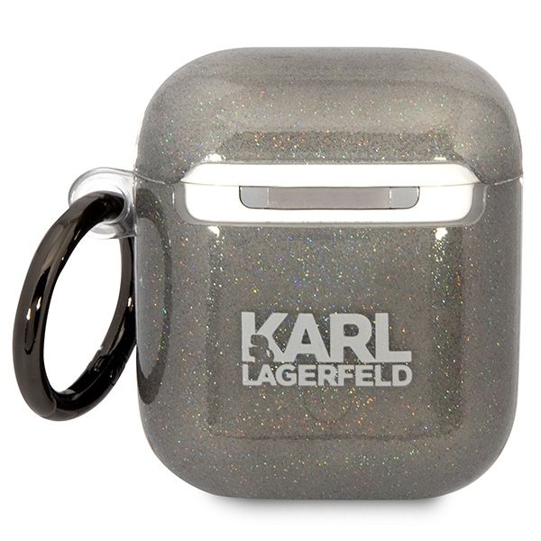 Karl Lagerfeld KLA2HNKCTGK Airpods 1/2cover czarny/black Glitter Karl