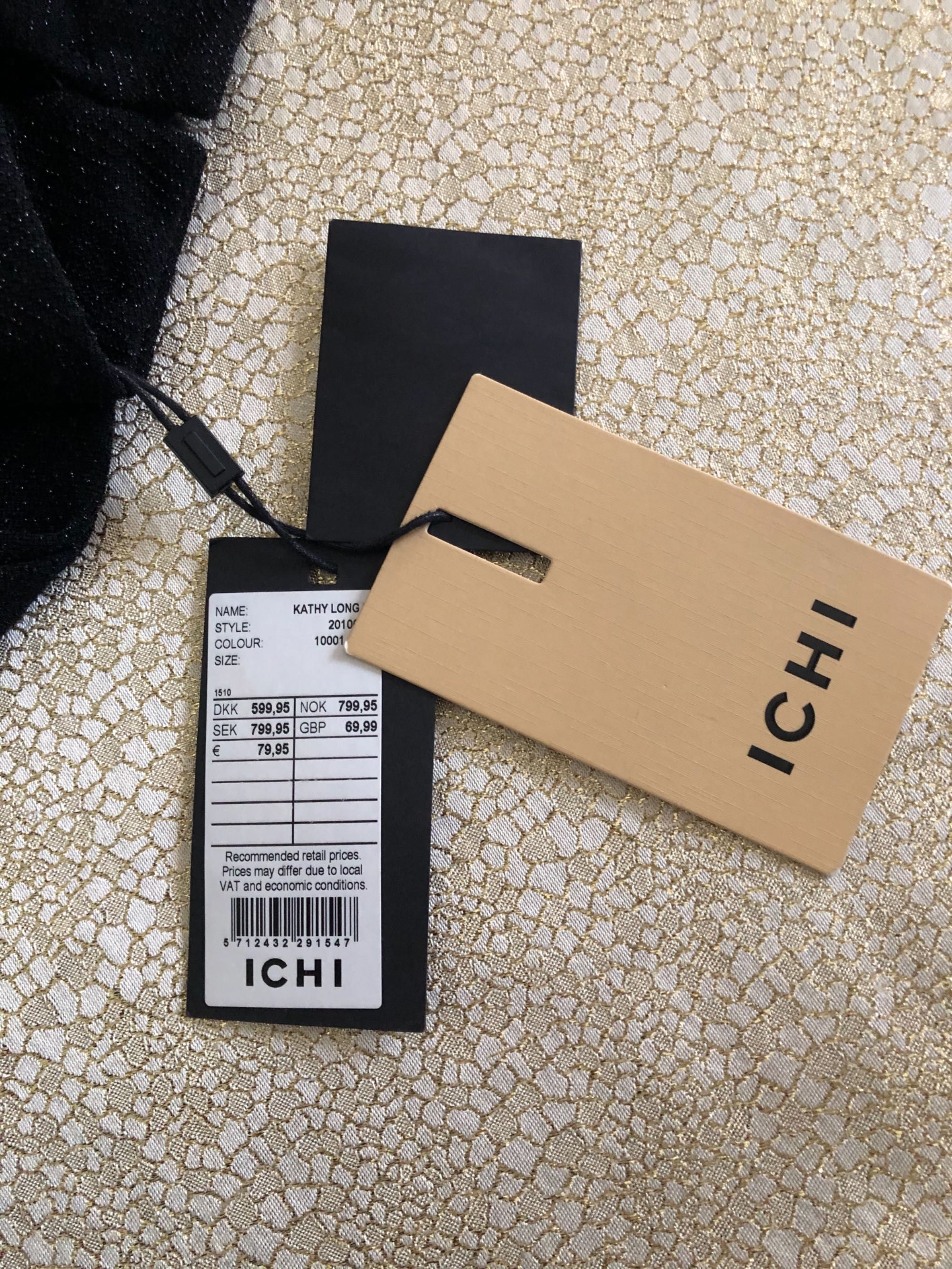 Suknia wieczorowa długa rozmiar L czarna firma ICHI