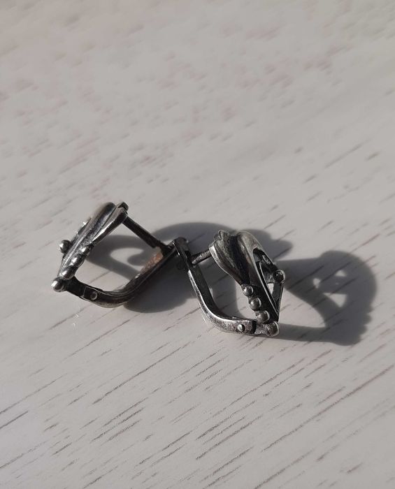 Серебряные серьги СССР