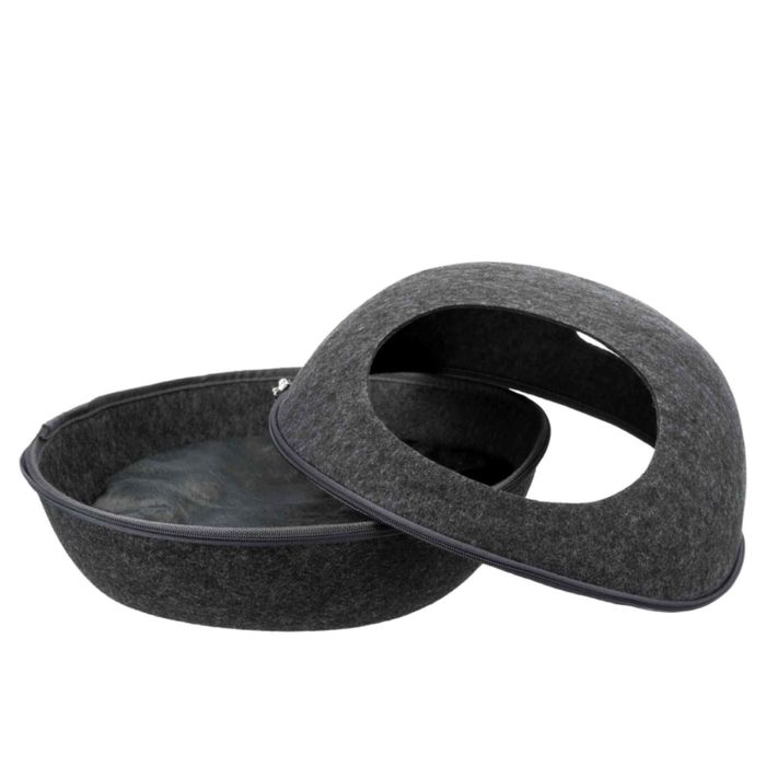 Новый Trixie Liva Домик-лежак для котов и собак 40х24х47 см - серый