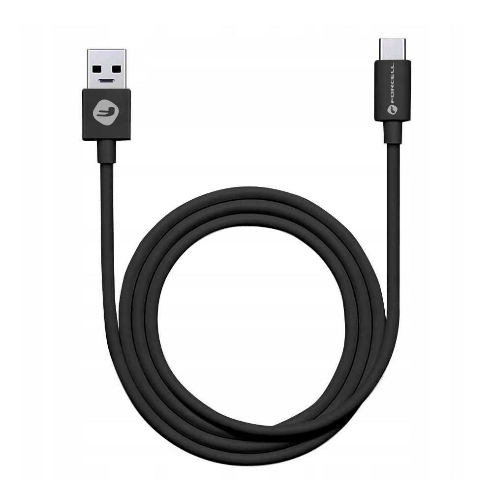 FORCELL kabel USB do Micro 2,4A C321 TUBA czarny 1 metr