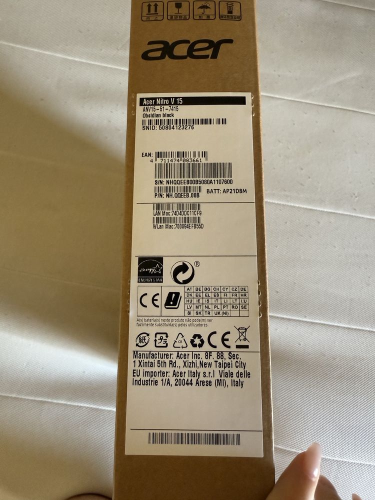 Notebook Acer Niltro V 15 lacrado