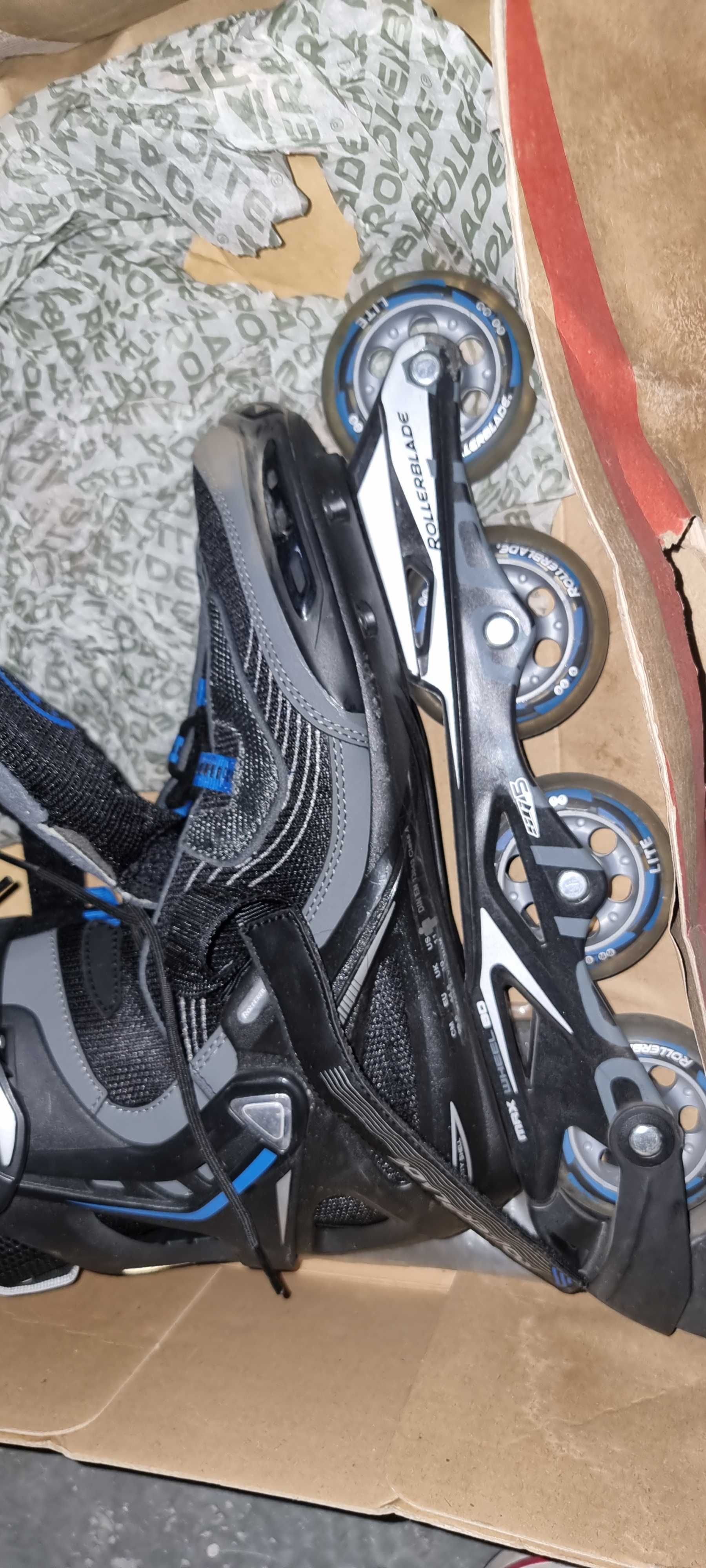 Rolki męskie Rollerblade Spark 80, roz 44,5 jak nowe