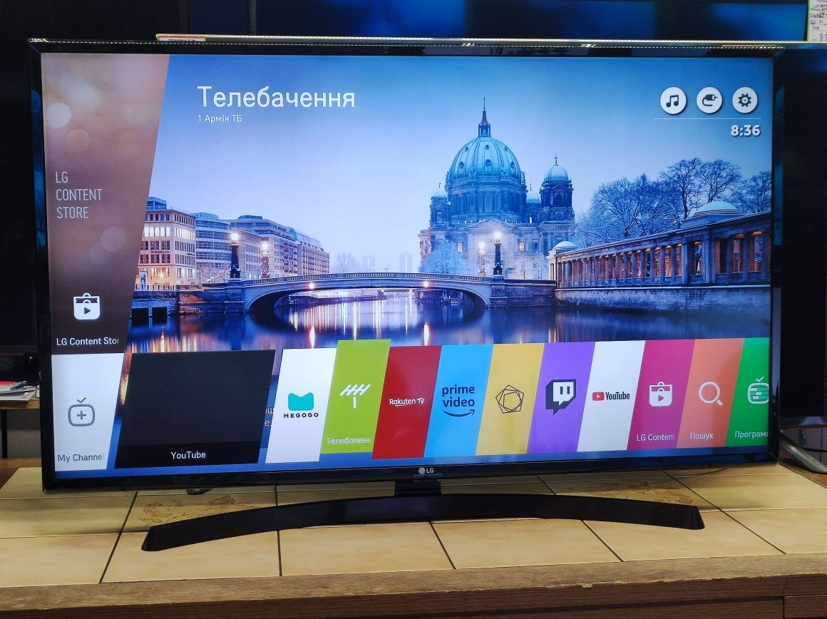 Телевізор LG 43 4K . Smart TV. Wi-Fi. T2. HDR. WebOS