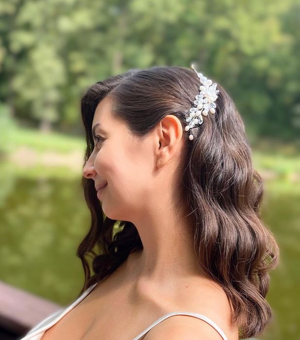 Прикраса для волосся натуральні перлини