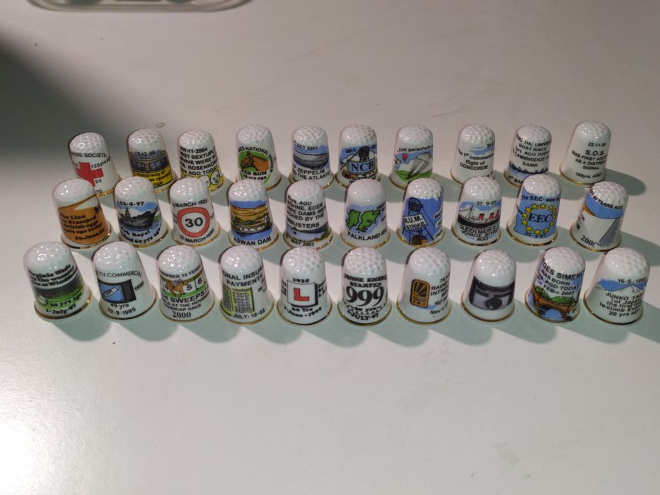 Naparstki kolekcjonerskie zestaw #58 mieszany 30 sztuk