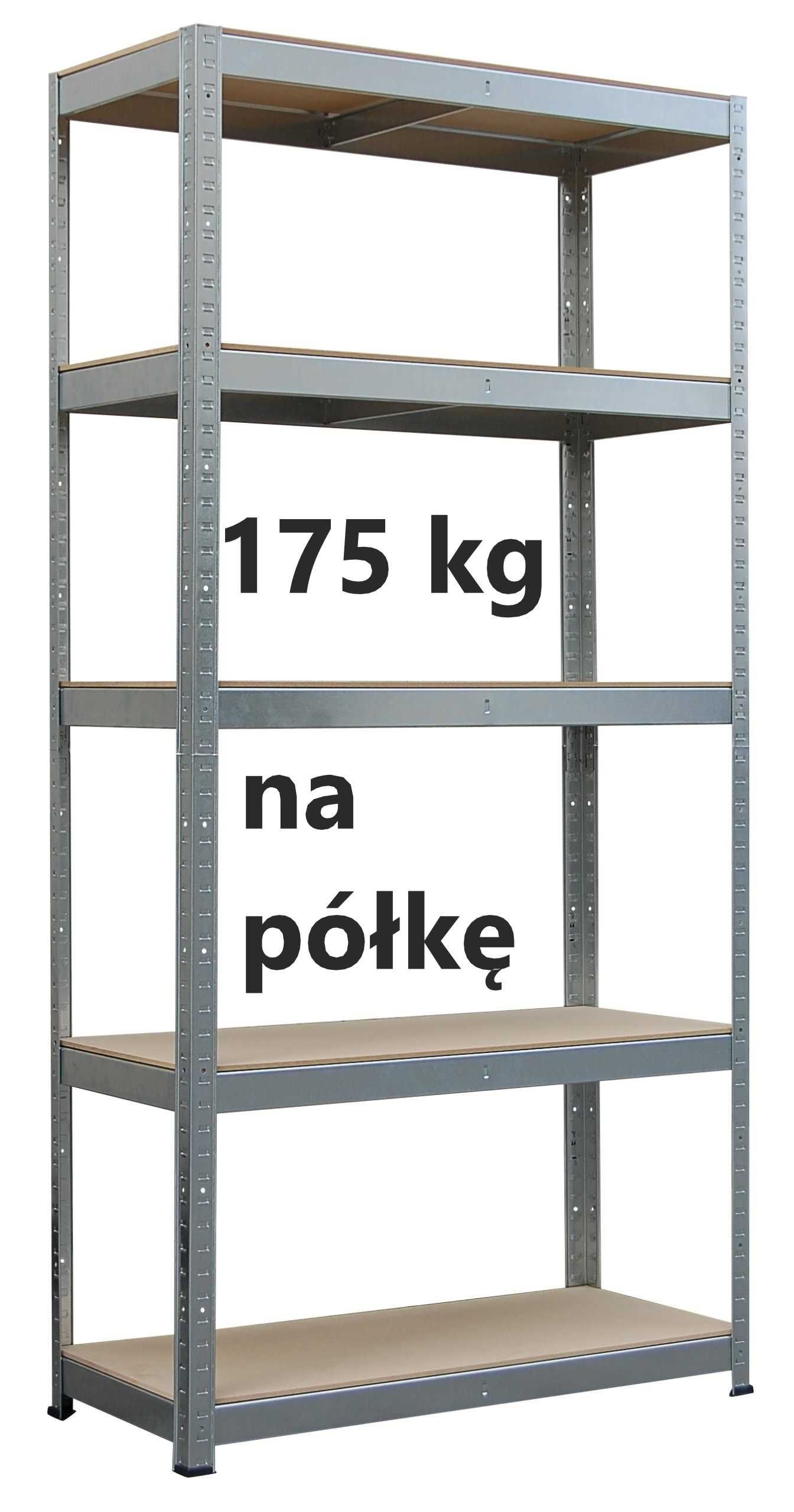 Duży regał 875kg METALOWY do piwnicy garażu magazynu 180x90x40 FV