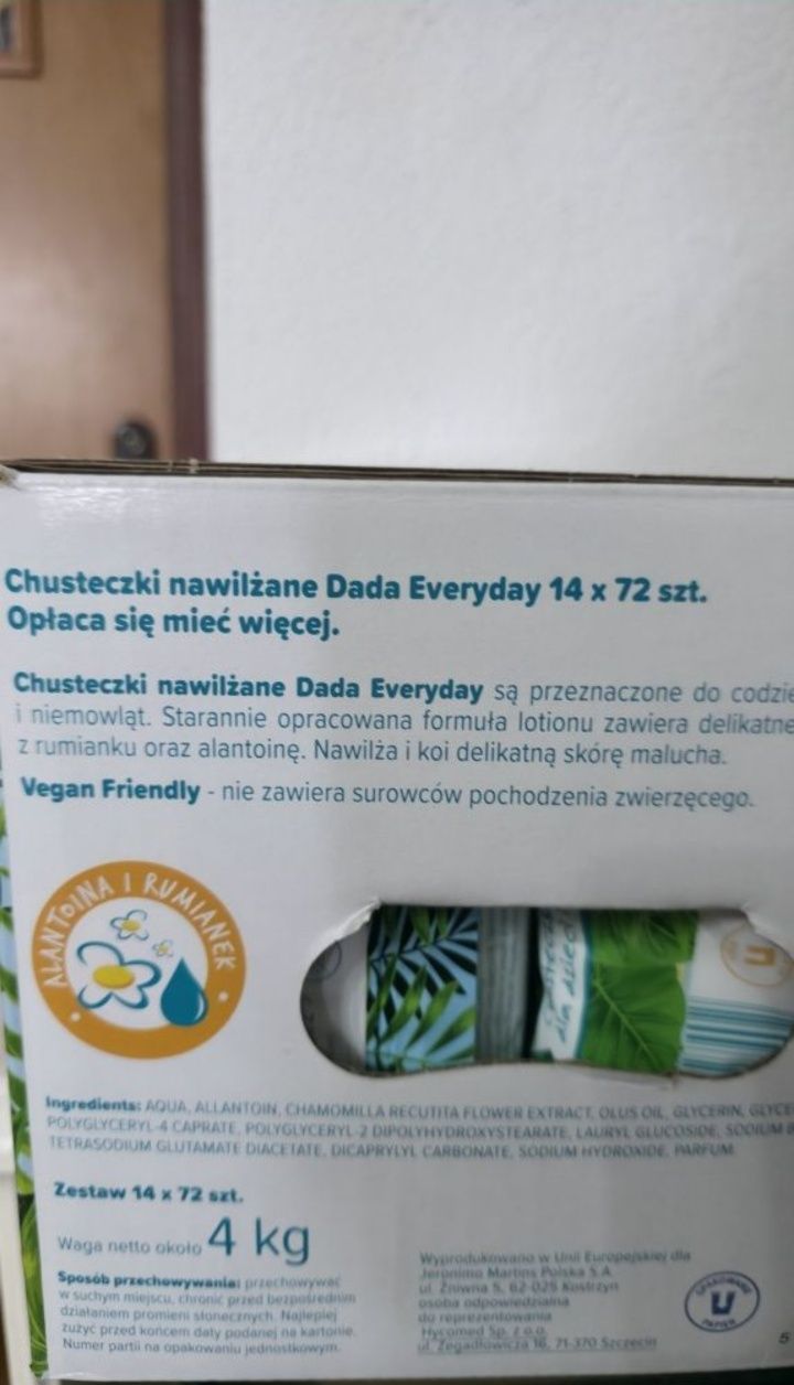 Mokre Chusteczki Dada niemowlęce, dziecięce karton chusteczek paka zes