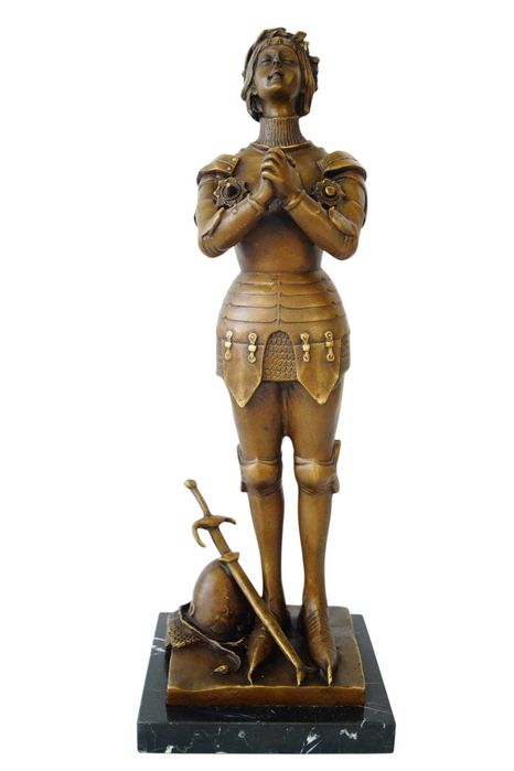Rzeźba Joanna d'Arc Dziewica Orleańska Figura Rzeźba z Brązu