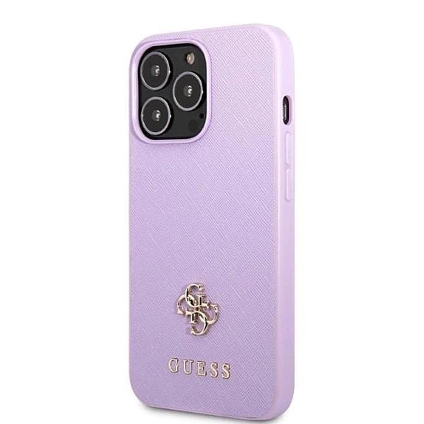 Etui Guess Saffiano 4g Small Metal Logo na iPhone 13 Pro Max - purpuro
