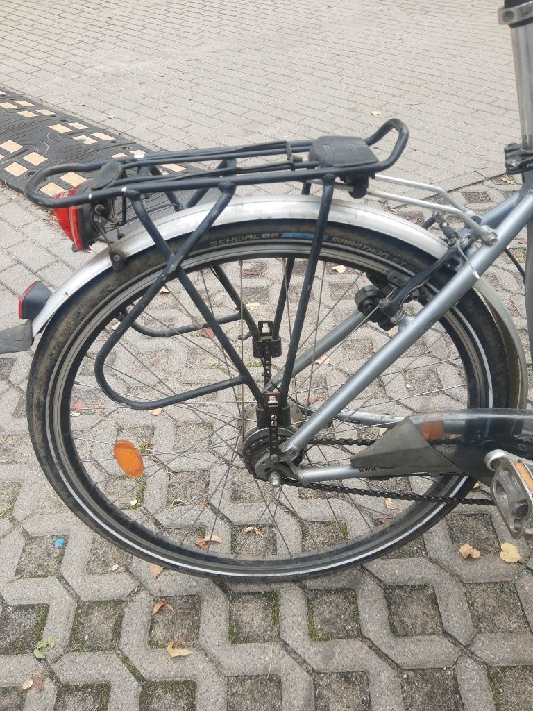 Rower miejski męski Raleigh 9 biegów w piaście i motion duży