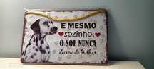 Placa Decorativa em metal