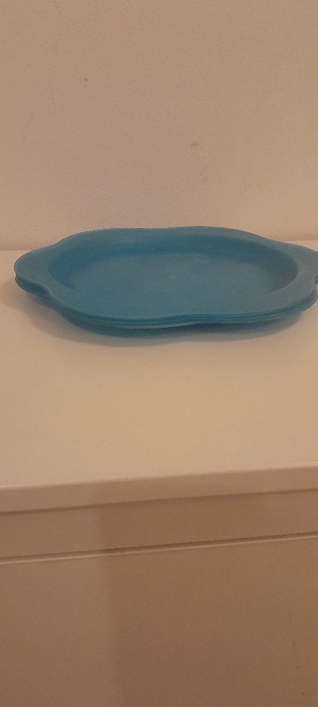 4szt duże plastikowe np piknikowe grilowe talerze ikea