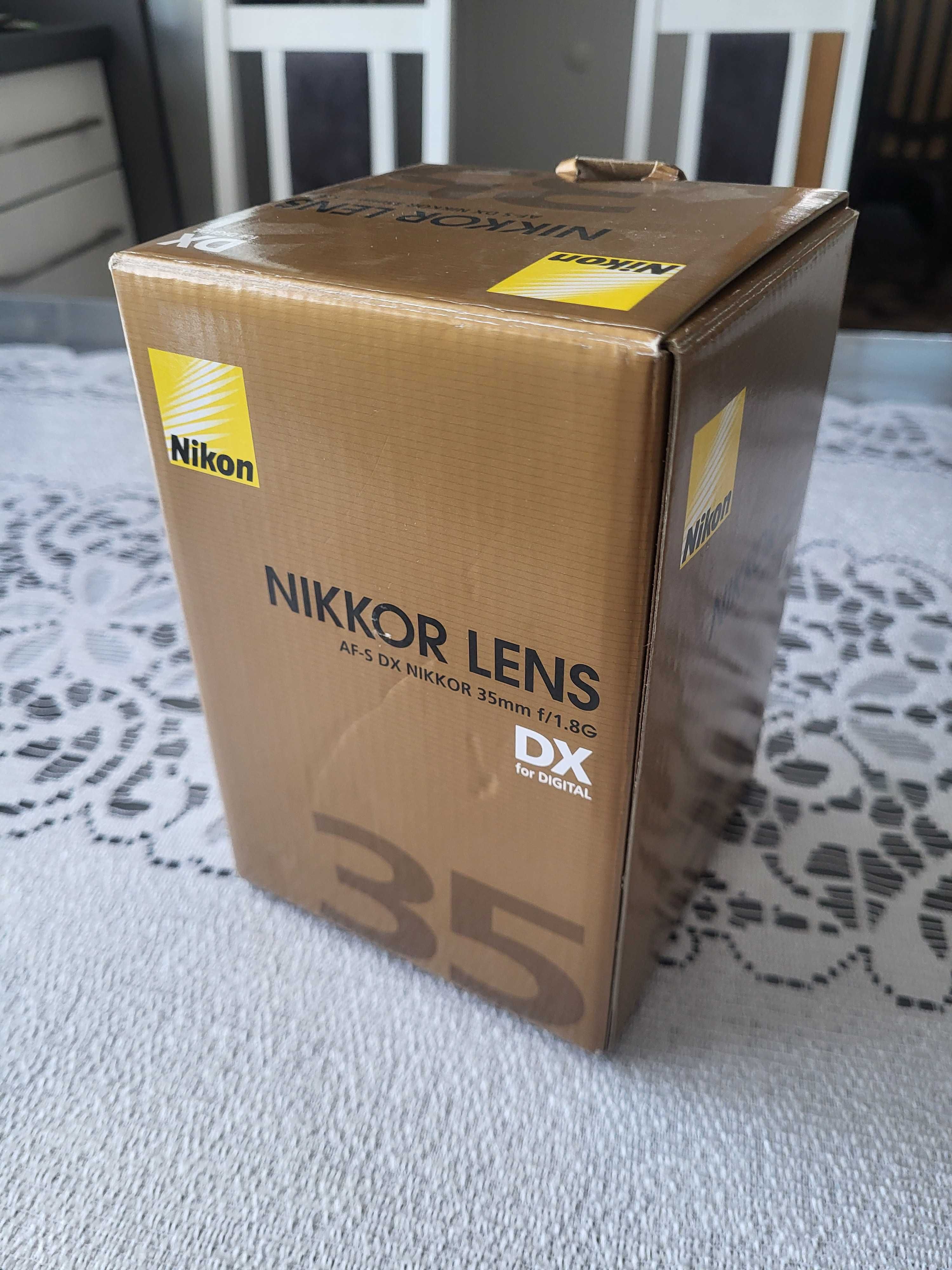 NIKON Nikkor AF-S DX 35 mm f/1.8G Obiektyw jak nowy raz używany filtr