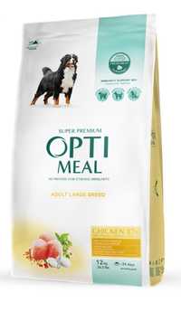 OptiMeal ( Оптимил) для собак крупных пород с курицей 12 кг