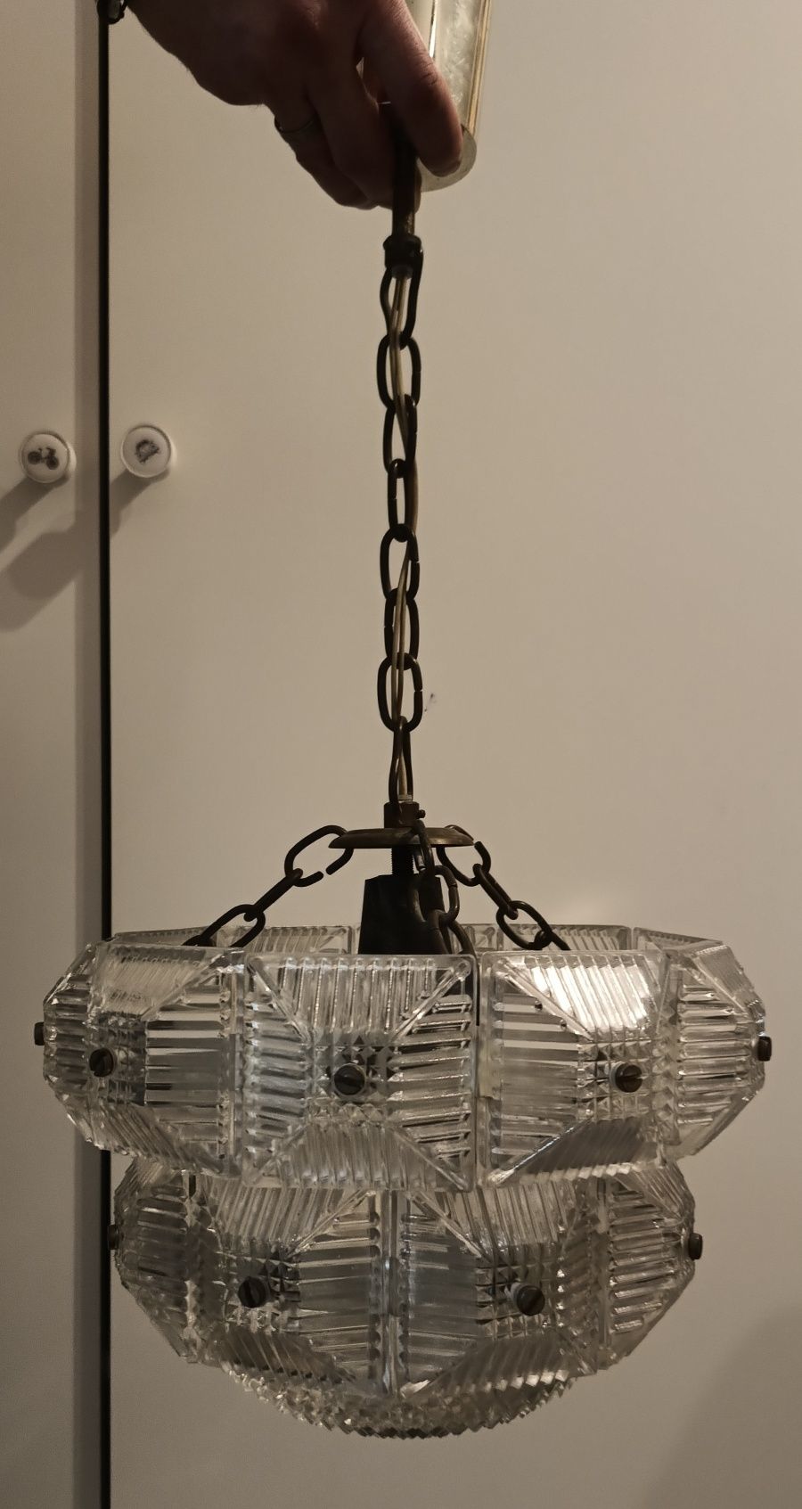 Lampa wisząca VINTAGE szklana plafon POLAM-MEOS