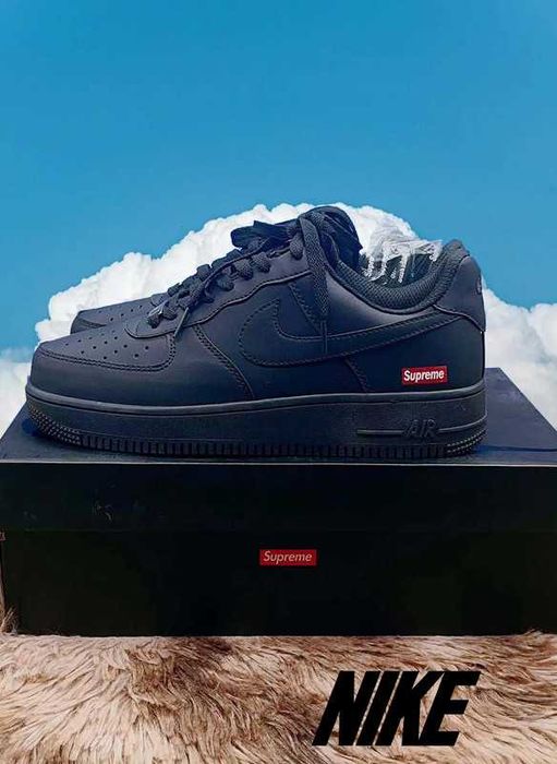 Buty Trampk Nike Air Force 1 Low Supreme Black Rozmiar  42.5