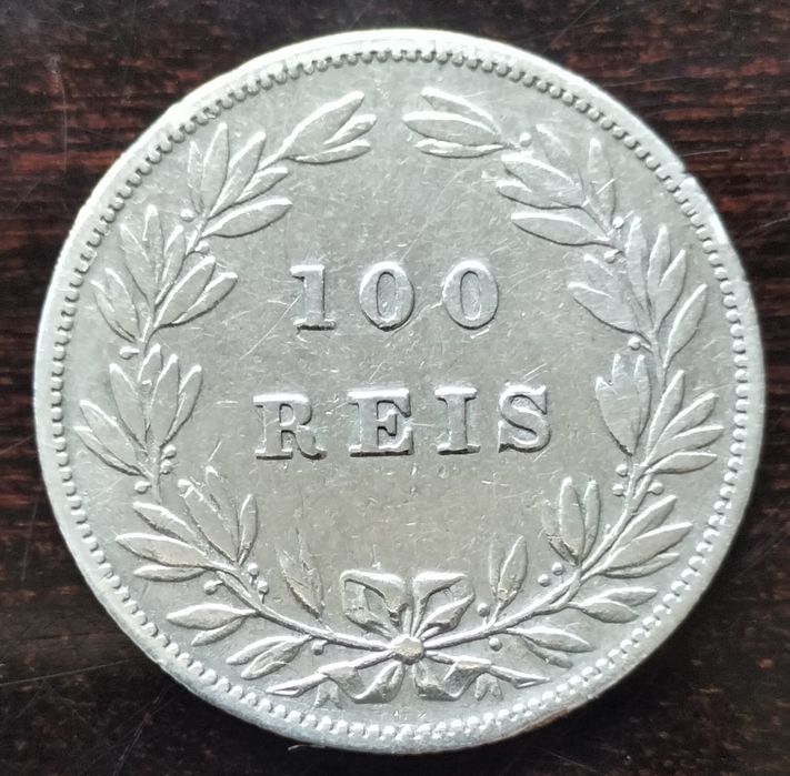 Moeda Prata 100 Reis 1880 D. Luís Data Rara