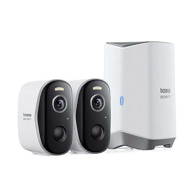 Zestaw monitoringu zewnętrznego Baseus Security N1/2K (2 kamery) - bia