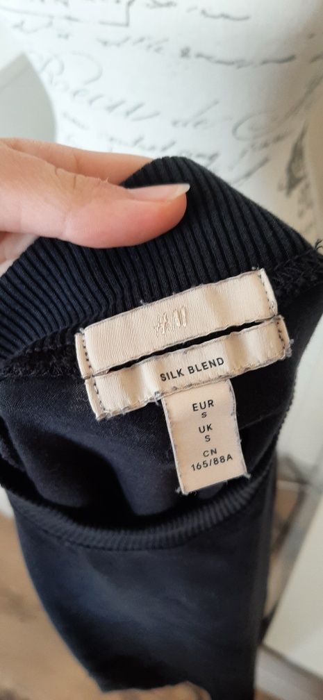 Bawełniana jedwabna koszulka tshirt 36 38 hm premium
