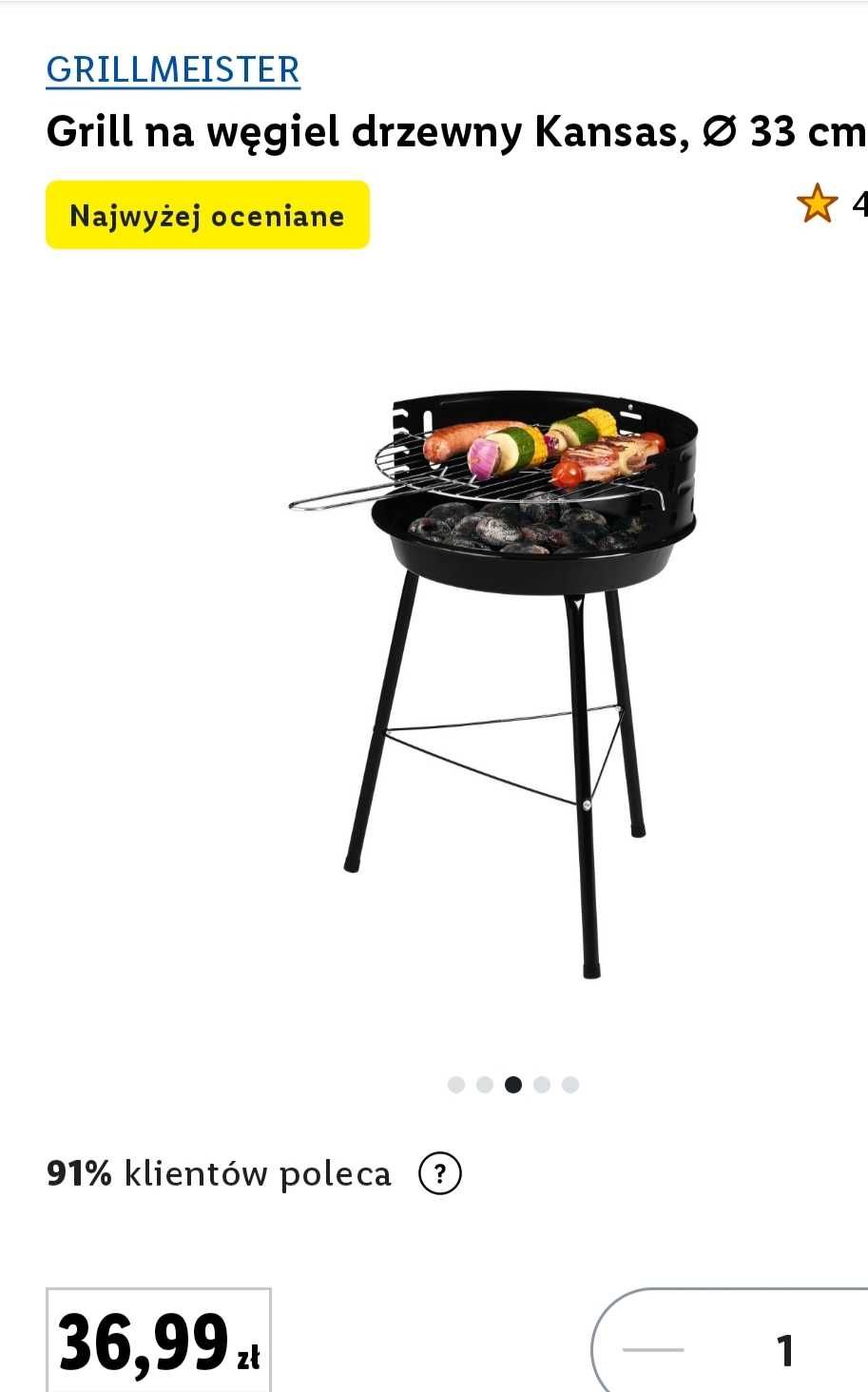 Grill meister okrągły na węgiel