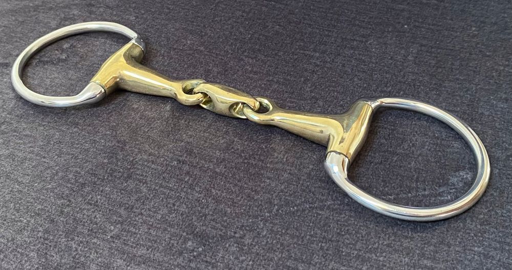 wędzidło oliwkowe 12,5 cm podwójnie łamane