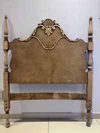 Drewniane ozdobne wezgłowie VINTAGE łóżko