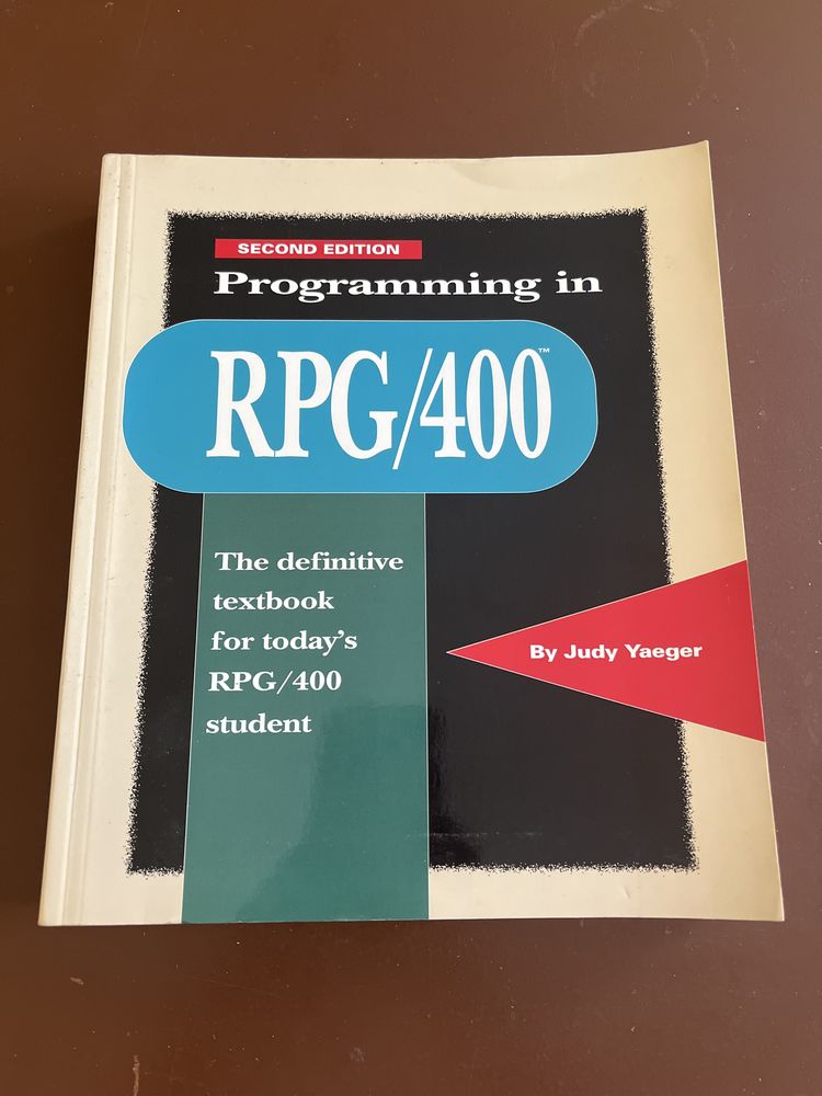 Programming in RPG 400, Judy Yaeger