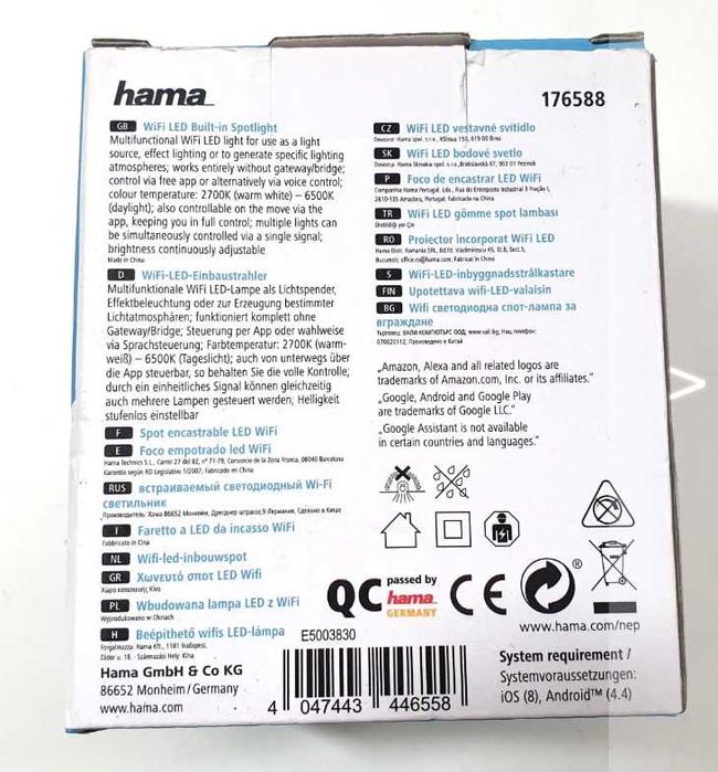 HAMA Reflektor Lampa WiFi Smart