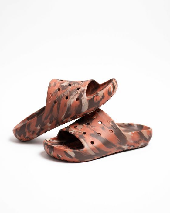 Мужские шлепанцы Crocs Classic Marbled Slide (3 цвета) Оригинал
