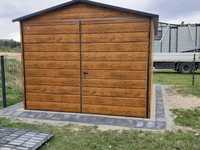 Garaż blaszany drewnopodobny 3x5 dach NISKA CENA