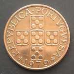 Moeda 1 escudo bronze - Portugal - 1979