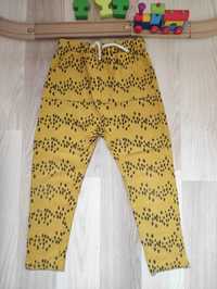 żółte musztardowe spodnie zara r.98/104