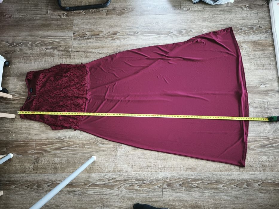 Piękna elegancka sukienka wesele impreza sesja koronka maxi