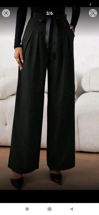 Szerokie spodnie z wysokim stanem xl