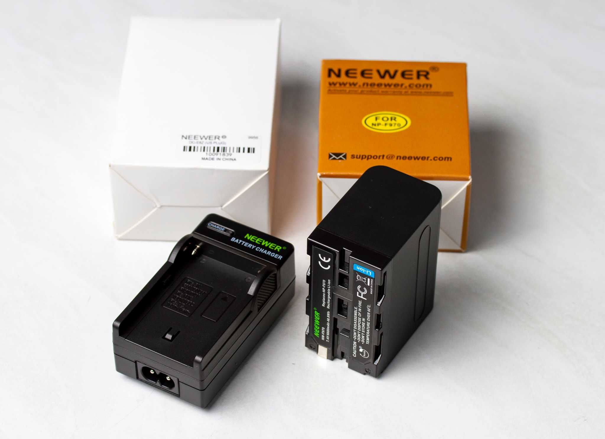 АКБ аккумулятор и зарядное, Neewer sony NP-F970 6600 mAh батарея