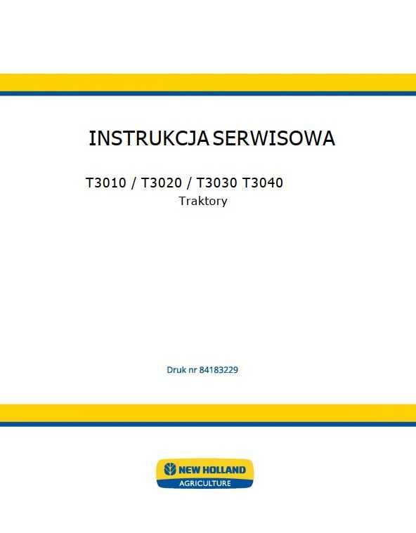 Instrukcja Napraw ciągnika New Holland T3010, T3020, T3030, T3040 PL