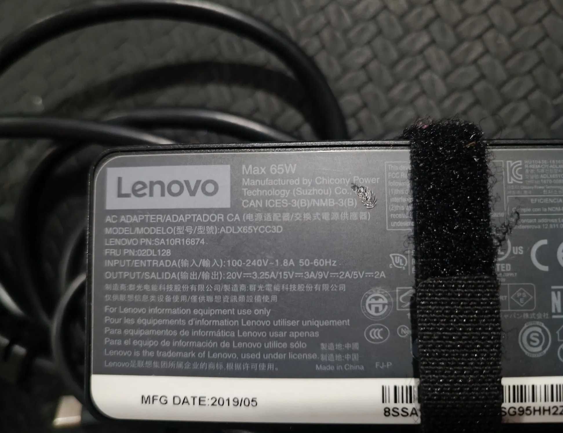 USB-C Oryginalny zasilacz LENOVO 65W USB-C