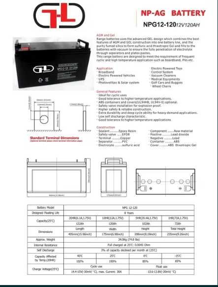 Akumulator 120ah VÖGLER GmBH AGM- NPG żelowy magazyn energii