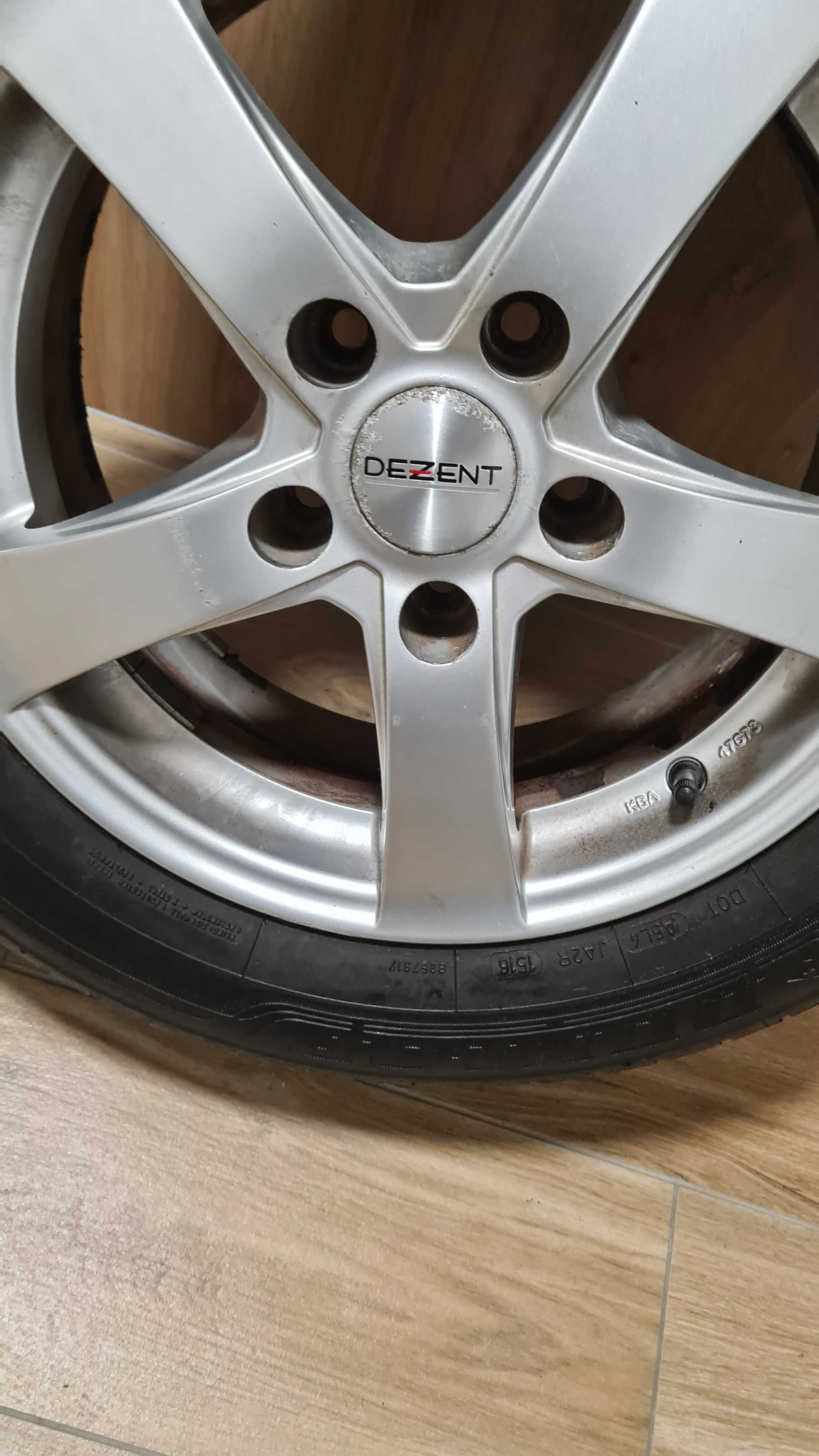 Sprzedam felgi aluminiowe DEZENT 15" na samochody Skoda,Vw, Seat