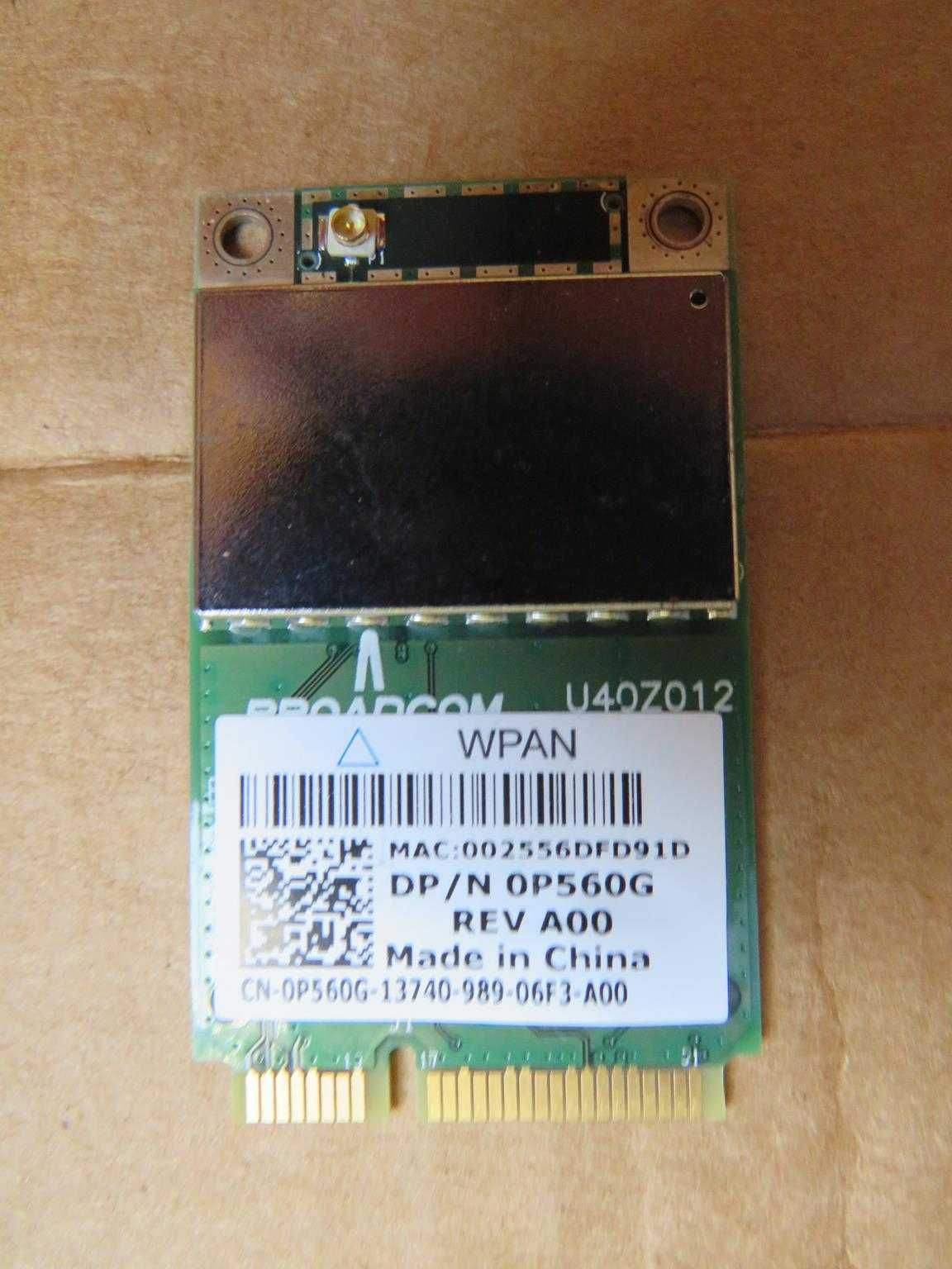 Placa Bluetooth 2.1+EDR Dell Wireless 370 WPAN Mini PCI-Express Laptop