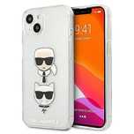 Etui Karl Lagerfeld Glitter Karl's & Choupette Head na iPhone 13 mini