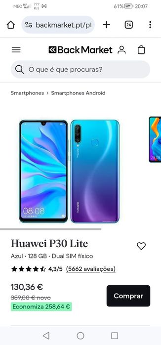 Huawei p30 lite usado