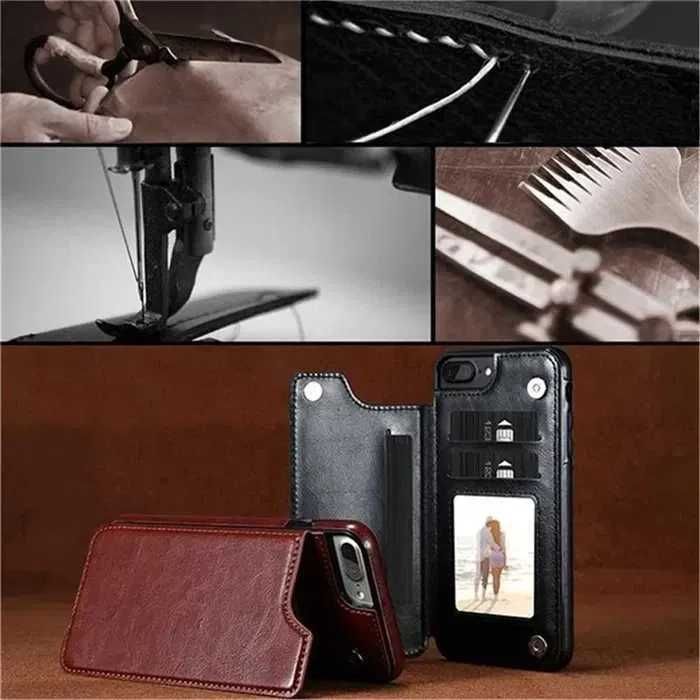 RETRO Etui Portfel iPhone 13 Pro Max Kieszonki na Karty Pieniądze